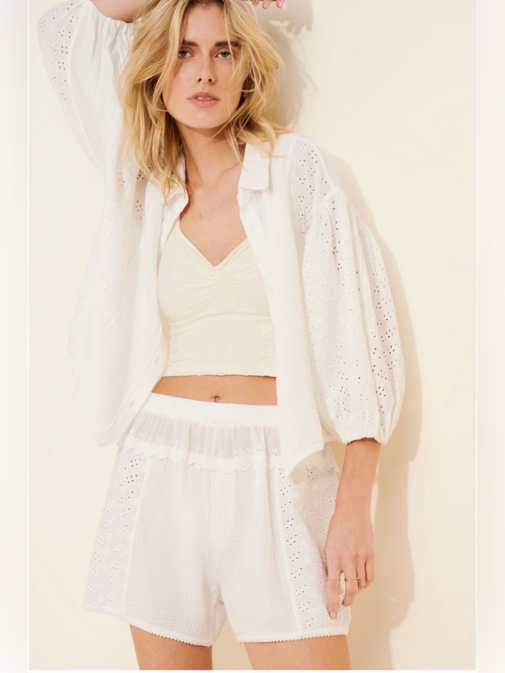 Free People Intimately Full Bloom Boxers- Ivory